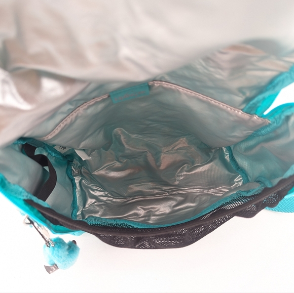 Kipling Kichirou Insulated Crossbody Lunch Bag Teal Cool Blue - Picture 3 of 7